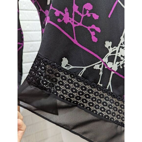 Alfani Size PP jersey knit top with sheer hem and 3/4 length sleeves - Picture 4 of 6